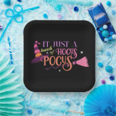 Pastel Witch Hocus Pocus Halloween-Hut-Broomstick Pappteller (Party)