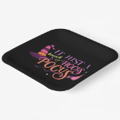 Pastel Witch Hocus Pocus Halloween-Hut-Broomstick Pappteller (Gewinkelt)