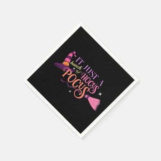 Pastel Witch Hocus Pocus Halloween-Hut-Broomstick Serviette (Ecke)