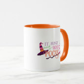 Pastel Witch Hocus Pocus Halloween-Hut-Broomstick Tasse (VorderseiteRechts)