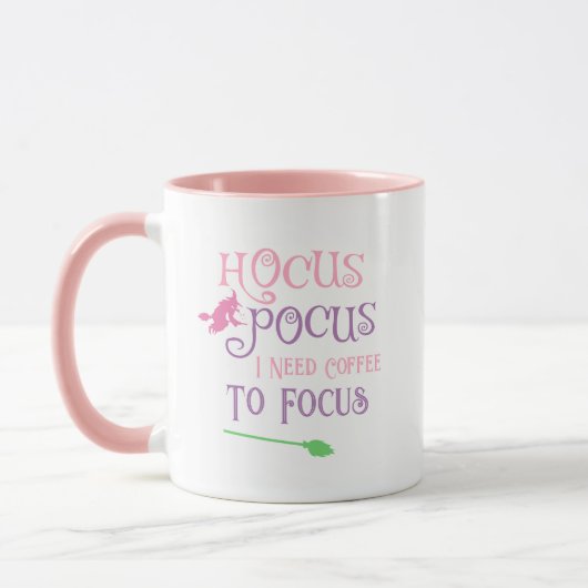Pastel Witch Hocus Pocus Halloween-Kaffeekonzept Tasse (Links)
