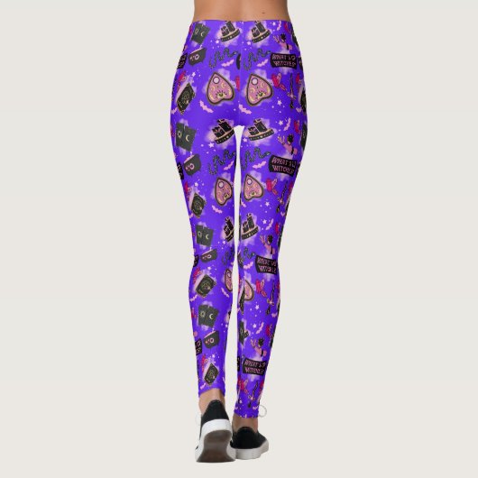 Pastel Witch Leggings - Kawaii Witchcore Spooky (Rückseite)