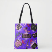 Pastel Witch Tote Bag - Kawaii Witchcore Halloween Tasche (Vorderseite)