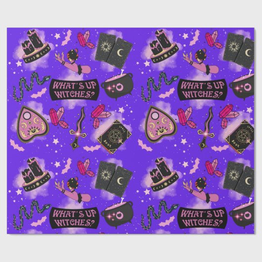 Pastel Witch Wrapping Paper - Kawaii Magical Gift Geschenkpapier (Flach)