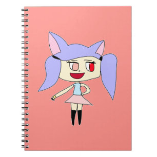 Pastel-Wolf-Mädchen Notizblock
