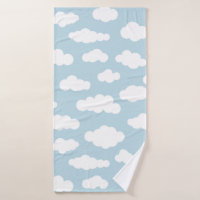 Pastel Wolken Ästhetik Baby Blau und Weiß