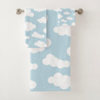 Pastel Wolken Ästhetik Baby Blau und Weiß