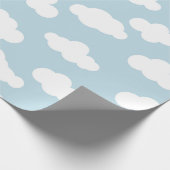 Pastel Wolken Ästhetik Baby Blau und Weiß Geschenkpapier (Ecke)