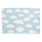 Pastel Wolken Ästhetik Baby Blau und Weiß Kissenbezug (Vorderseite-Links)