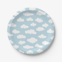 Pastel Wolken Ästhetik Baby Blau und Weiß