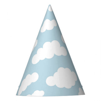 Pastel Wolken Ästhetik Baby Blau und Weiß Partyhütchen