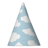 Pastel Wolken Ästhetik Baby Blau und Weiß Partyhütchen (Rechts)
