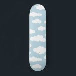 Pastel Wolken Ästhetik Baby Blau und Weiß Skateboard<br><div class="desc">Whimsical niedlich zarten Baby Blue und Weiß kleine Wolken drucken Illustrationsdesign. Das einfache,  minimalistische Thema Wolken für Kinderzimmer,  Kinderzimmer,  Teenager. Cumulus altocumulus flauschige weiße und Baby pastellblau Himmelswolken. Künstlerische Wolkenillustrierung für Kinder,  Wolkendekoration im Kinderzimmer,  Bettwolken in Pastelltönen. Wolken Muster in pastellblau Farbe.</div>