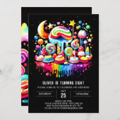 Pastel Wonderland Birthday Einladung (Vorne/Hinten)