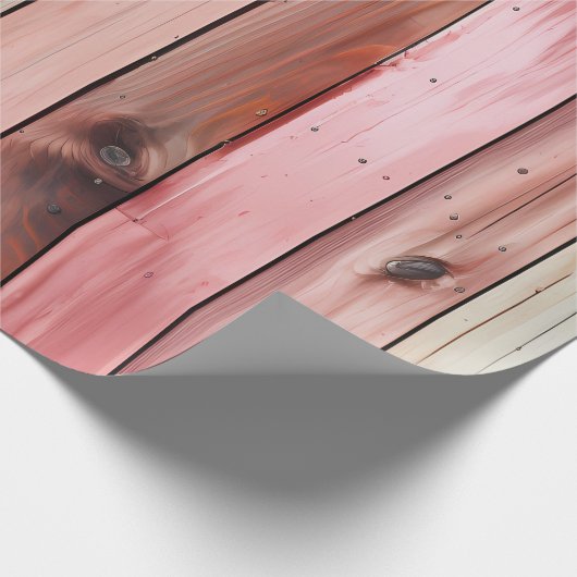 Pastel Wood Floor Geschenkpapier (Ecke)