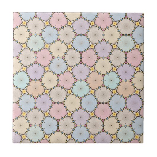 Pastel Wood Slices Fliese (Vorderseite)