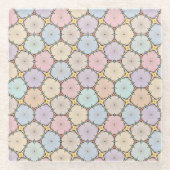 Pastel Wood Slices Glasuntersetzer (Vorderseite)