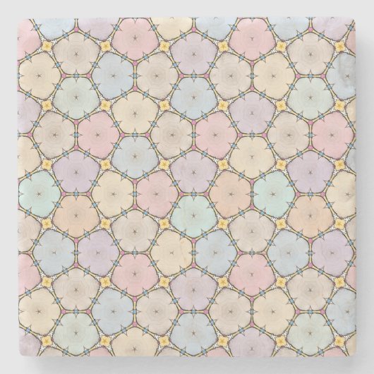 Pastel Wood Slices Steinuntersetzer (Vorderseite)