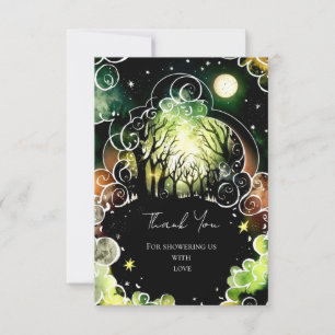 Pastel Woodland Babydusche Dankeskarte