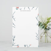 Pastel Woodland | Monogramm-Stationierung Briefpapier (Stehend Vorderseite)