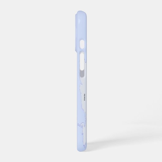 Pastel World Map – Personalized iPhone 16 Hülle (Linke Seite)