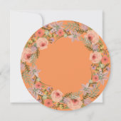 Pastel Wreath wird meine Bridesmaid sein | Orange Einladung (Rückseite)