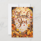 Pastel wünscht Herbst Dankeskarte (Vorderseite)