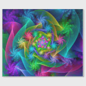 Pastel Xenomorph Swirl Wrapping Paper Geschenkpapier (Flach)