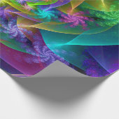 Pastel Xenomorph Swirl Wrapping Paper Geschenkpapier (Ecke)