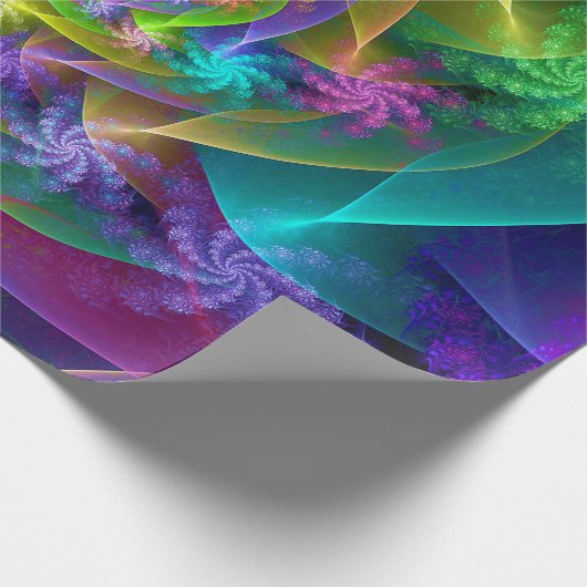 Pastel Xenomorph Swirl Wrapping Paper Geschenkpapier (Ecke)