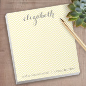Pastel Yellow and Gray Stationery Suite für Frauen Notizblock