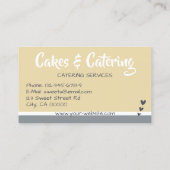 Pastel Yellow Cupcake Cake Cake Fotovorlage Sweet Visitenkarte (Rückseite)