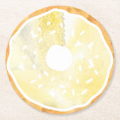 Pastel Yellow Donut Untersetzer (Vorderseite)