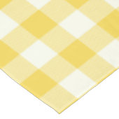 Pastel Yellow Gingham Buffalo Karo Kariertes Muste Tischdecke (Schrägansicht)