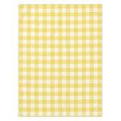 Pastel Yellow Gingham Buffalo Karo Kariertes Muste Tischdecke (Vorderseite)