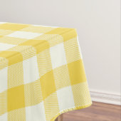 Pastel Yellow Gingham Buffalo Karo Kariertes Muste Tischdecke (Beispiel)