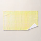 Pastel Yellow Gingham Pattern Badhandtuch Set (Handtuch)