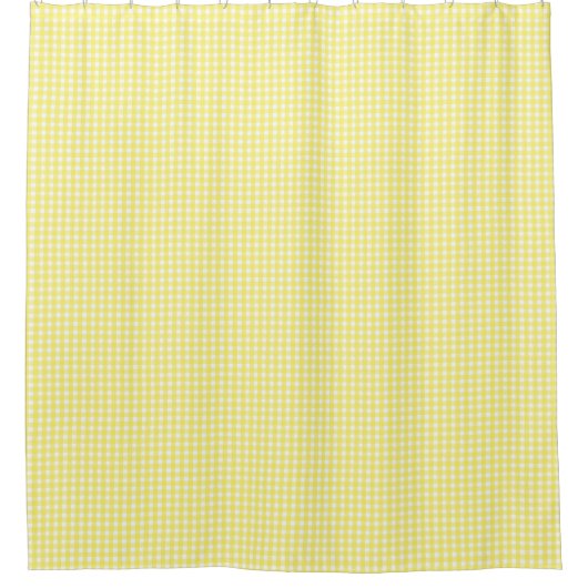 Pastel Yellow Gingham Pattern Duschvorhang (Vorderseite)