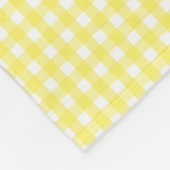 Pastel Yellow Gingham Pattern Fleecedecke (Ecke)