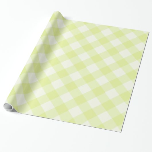 Pastel Yellow Gingham Pattern Geschenkpapier (Ungerollt)