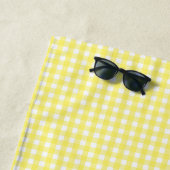 Pastel Yellow Gingham Pattern Strandtuch (Beispiel)