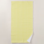 Pastel Yellow Gingham Pattern Strandtuch (Vorderseite)