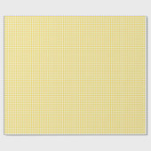 Pastel Yellow Gingham Vintage Check Plaid Pattern  Geschenkpapier (Flach)