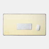 Pastel Yellow Gradient Calligraphy Personalized Schreibtischunterlage (Tastatur & Maus)