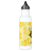 Pastel Yellow Honeycomb Cute Bee Personalised Edelstahlflasche (Links)