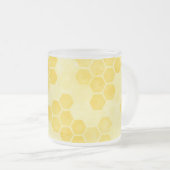 Pastel Yellow Honeycomb Pattern Mattglastasse (VorderseiteRechts)
