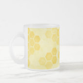 Pastel Yellow Honeycomb Pattern Mattglastasse (Links)