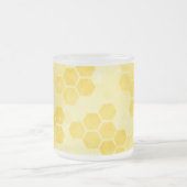 Pastel Yellow Honeycomb Pattern Mattglastasse (Mittel)