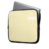 Pastel Yellow Japanese Seigaiha Pattern Laptopschutzhülle (Vorderseite Links)