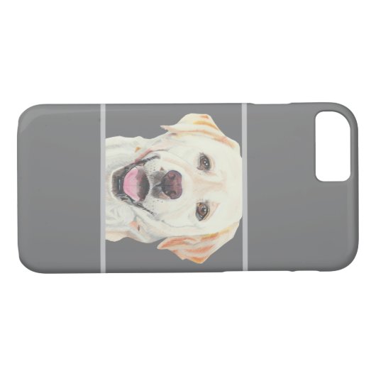 Pastel Yellow Labrador Dog 8/7 iPhone Case (Rückseite (Horizontal))